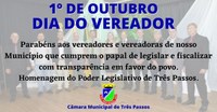 01/10- Dia do Vereador