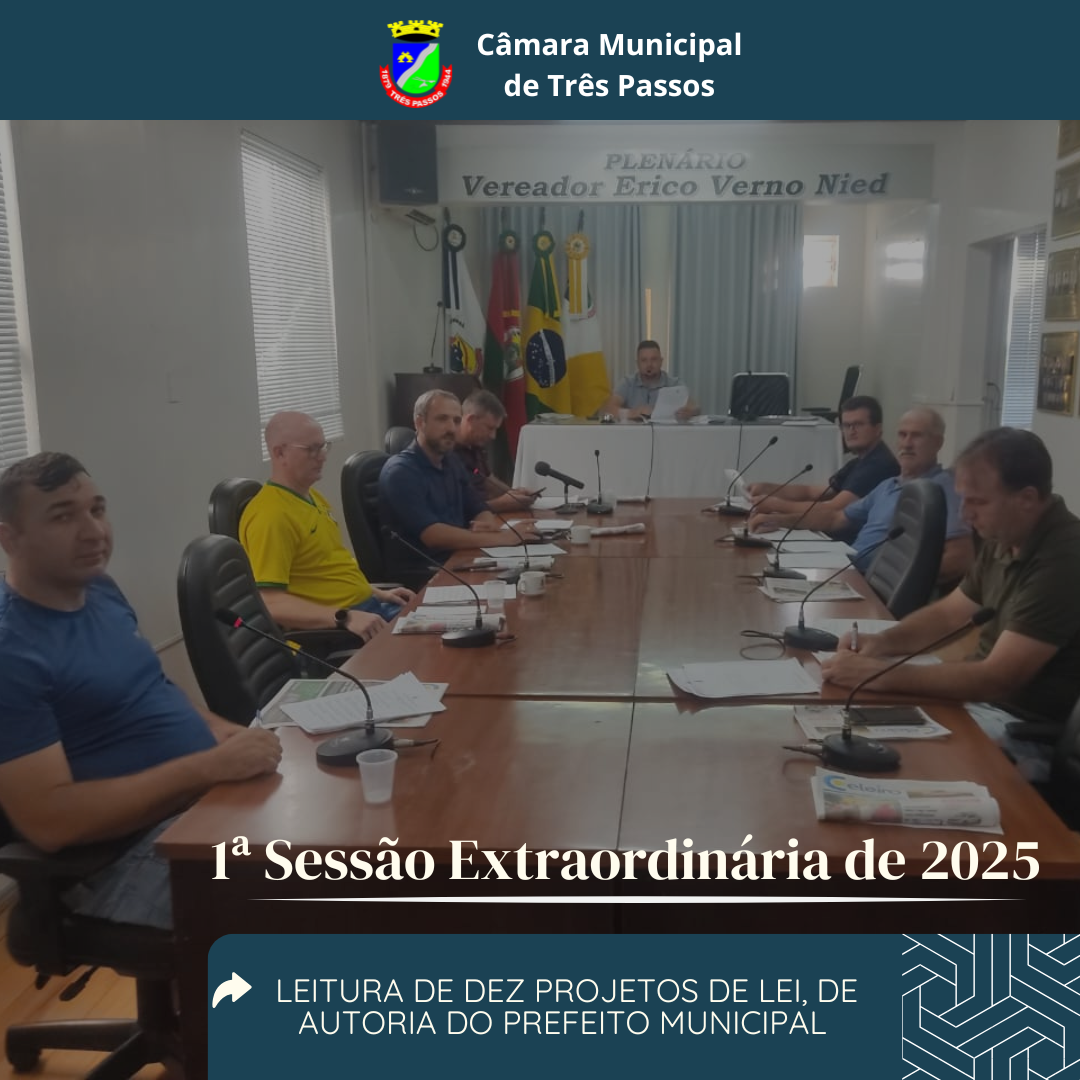 REALIZADA 1ª SESSÃO PLENÁRIA EXTRAORDINÁRIA DE 2025