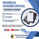 ACOMPANHE HOJE, 10 DE OUTUBRO DE 2024, ÀS 17H30MIN, A REUNIÃO DA COMISSÃO ESPECIAL SOBRE O REGIMENTO INTERNO