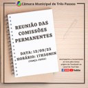 ACOMPANHE HOJE, 12 DE SETEMBRO, ÀS 17H30MIN, A REUNIÃO DAS COMISSÕES PERMANENTES 