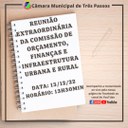 ACOMPANHE HOJE, 13 DE DEZEMBRO, ÀS 13H30MIN, A REUNIÃO EXTRAORDINÁRIA DA COF