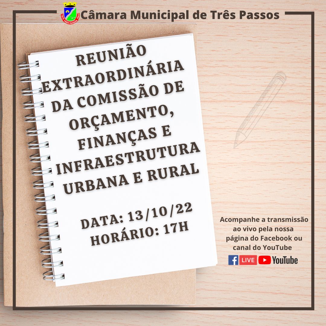 ACOMPANHE HOJE, 13 DE OUTUBRO, ÀS 17H, A REUNIÃO EXTRAORDINÁRIA DA COF