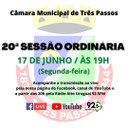 ACOMPANHE HOJE, 17 DE JUNHO, A 20ª SESSÃO ORDINÁRIA DE 2024