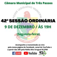 ACOMPANHE HOJE, A ÚLTIMA SESSÃO ORDINÁRIA DE 2024