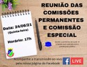 ACOMPANHE O TRABALHO DOS VEREADORES DURANTE A REUNIÃO DAS COMISSÕES PERMANENTES AMANHÃ, 24 DE JUNHO