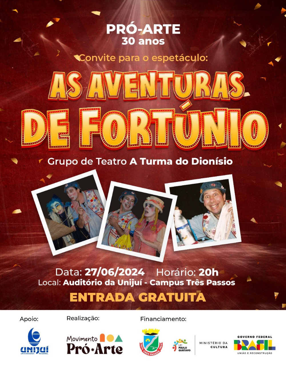 Apresentação da Peça Teatral: AS AVENTURAS DE FORTÚNIO