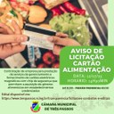 AVISO DE LICITAÇÃO: Cartão alimentação