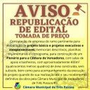 AVISO DE REPUBLICAÇÃO DE EDITAL