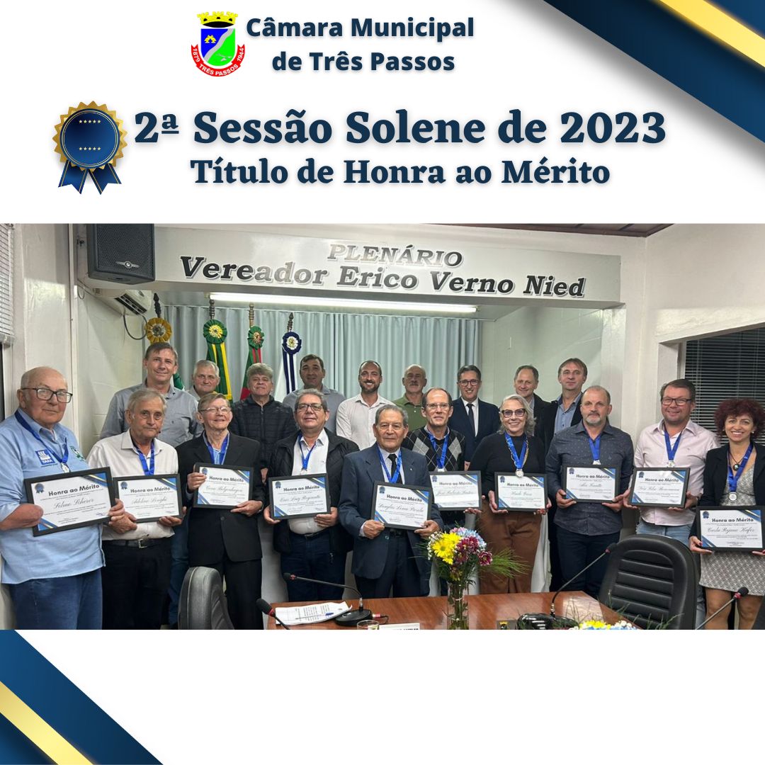 CÂMARA DE VEREADORES REALIZA A 2ª SESSÃO SOLENE DE 2023.