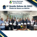 CÂMARA DE VEREADORES REALIZA A 2ª SESSÃO SOLENE DE 2023.