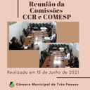 COMISSÕES ESTIVERAM REUNIDAS NA TARDE DE HOJE (18 DE JUNHO)