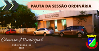 CONFIRA A PAUTA DA PRÓXIMA SESSÃO ORDINÁRIA