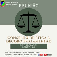 CONSELHO DE ÉTICA E DECORO PARLAMENTAR ESTARÁ REUNIDO HOJE, 6 DE OUTUBRO