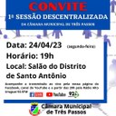 CONVITE: 1ª Sessão Descentralizada de 2023