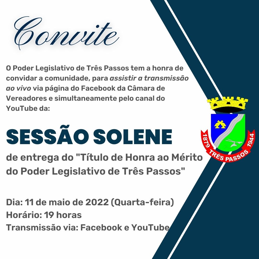 Convite Sessão Solene