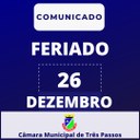 Feriado: 26 de dezembro de 2023