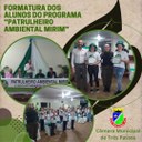 FORMATURA DOS ALUNOS NO PROGRAMA PATRULHEIRO AMBIENTAL MIRIM DE TRÊS PASSOS