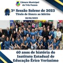 HOMENAGEM AOS 60 ANOS DO INSTITUTO ESTADUAL DE EDUCAÇÃO ÉRICO VERÍSSIMO