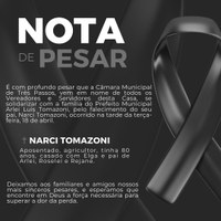 Nota de falecimento: Narci Tomazoni