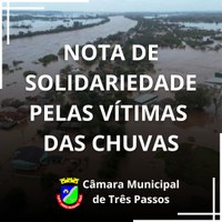 NOTA DE SOLIDARIEDADE PELAS VÍTIMAS DAS CHUVAS