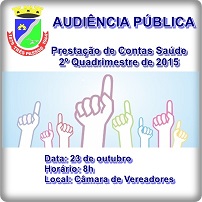 Participe !! Amanhã Audiência Pública da Saúde