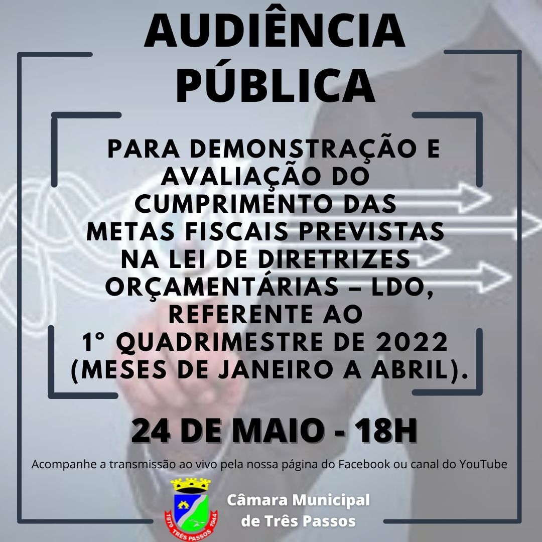 PARTICIPE DA AUDIÊNCIA PÚBLICA