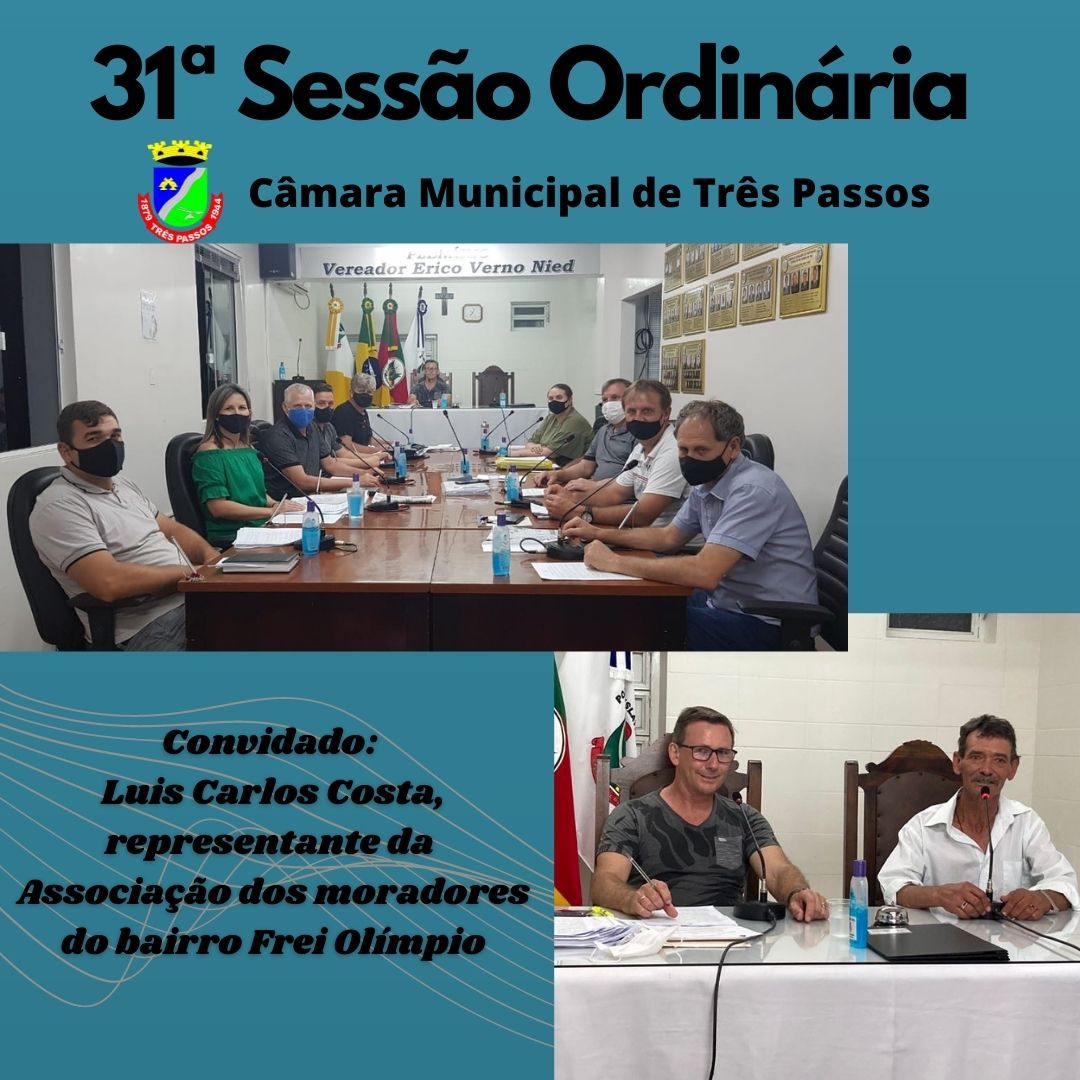 POPULAÇÃO VOLTA A PARTICIPAR PRESENCIALMENTE DURANTE A 31ª SESSÃO ORDINÁRIA 