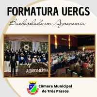 Presidente da Câmara de Vereadores prestigia formatura de Agronomia da UERGS