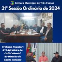 REALIZADA A 21ª SESSÃO ORDINÁRIA DE 2024 