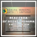 REALIZADA A 23ª SESSÃO ORDINÁRIA DE 2024 