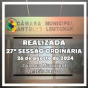 REALIZADA A 27ª SESSÃO ORDINÁRIA DE 2024 