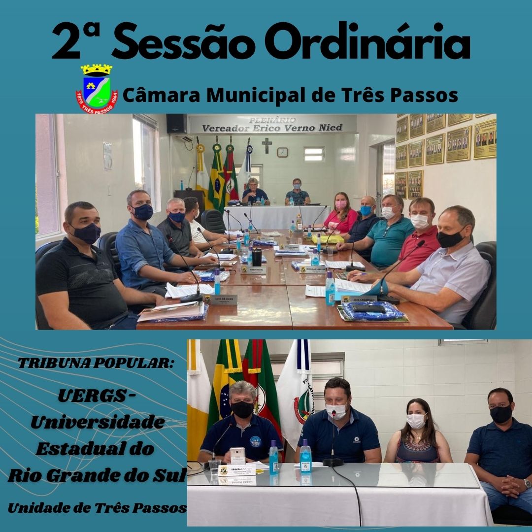 REALIZADA A 2ª SESSÃO ORDINÁRIA 