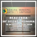 REALIZADA A 30ª SESSÃO ORDINÁRIA DE 2024 