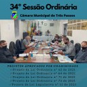 REALIZADA A 34ª SESSÃO ORDINÁRIA