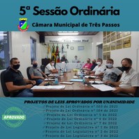 REALIZADA A 5 SESSÃO ORDINÁRIA 