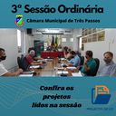 REALIZADA NA DATA DE ONTEM A 3ª SESSÃO ORDINÁRIA