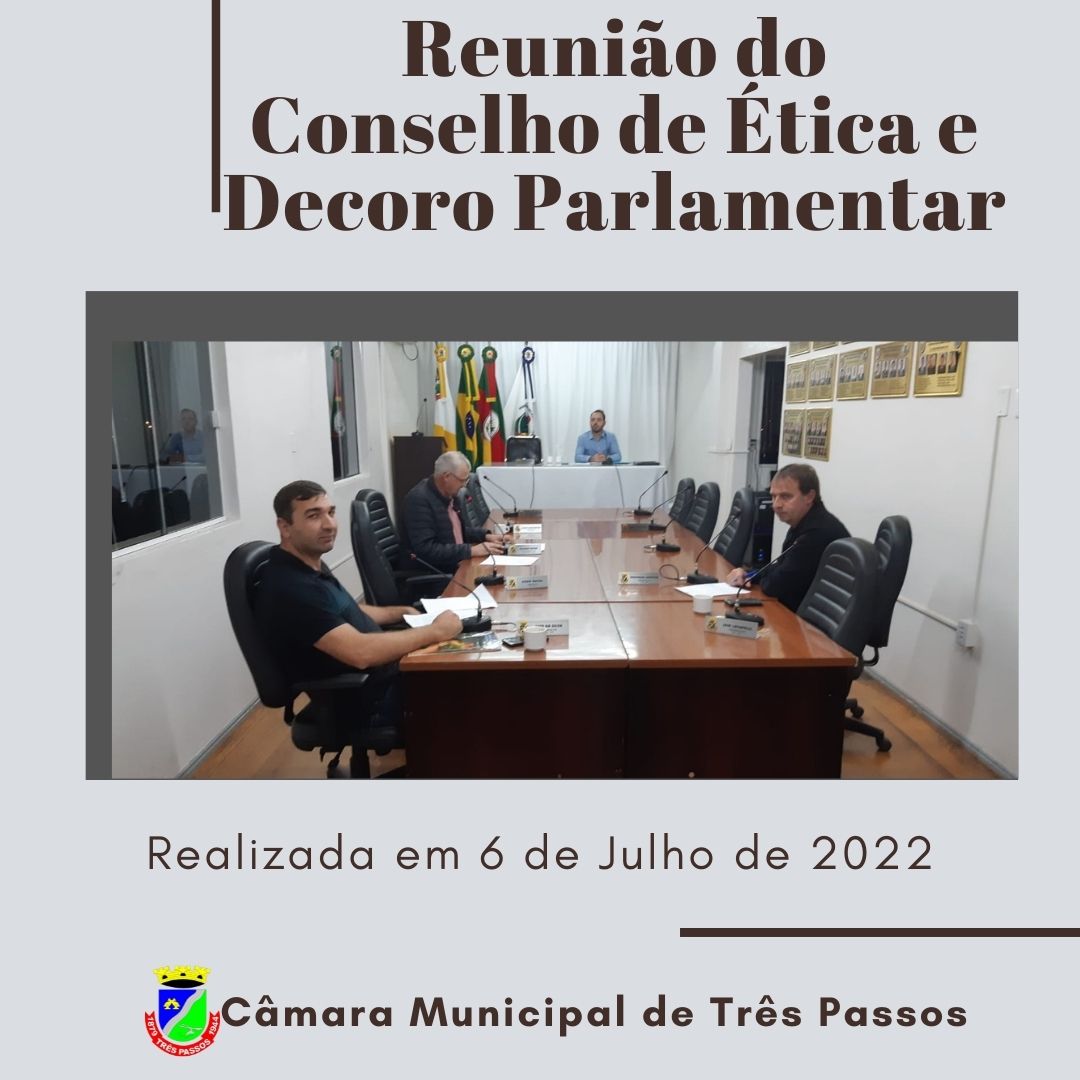 REALIZADA REUNIÃO DO CONSELHO DE ÉTICA EM  06/07/22