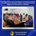 REALIZADA REUNIÃO ENTRE COMISSÃO DE CONSTITUIÇÃO, REDAÇÃO E BEM-ESTAR SOCIAL, MINISTÉRIO PÚBLICO, EXECUTIVO MUNICIPAL, SINDICATO DOS MUNICIPÁRIOS E FEMERGS 