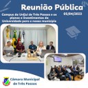 REALIZADA REUNIÃO PÚBLICA SOBRE O CAMPUS DA UNIJUÍ DE TRÊS PASSOS