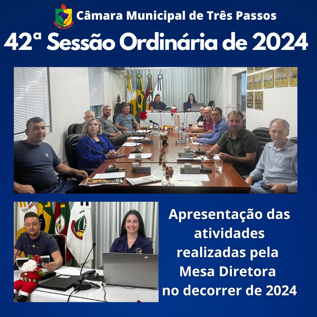 REALIZADA ÚLTIMA SESSÃO ORDINÁRIA DE 2024