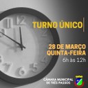 Turno único: Dia 28 de março de 2024